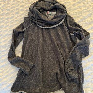 Free People Beach Two Body Corps Deux Cocoon Cowl Neck Pullover in gray, Size M
